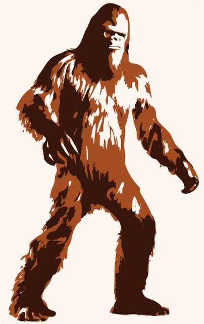 Stencil of Bigfoot