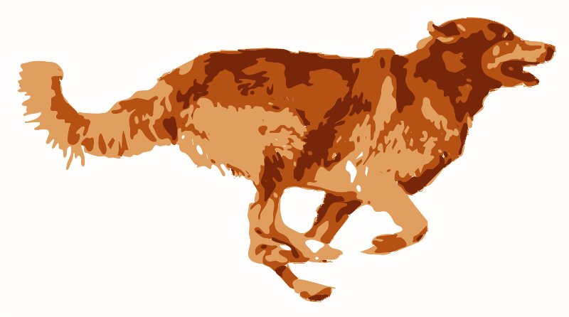 Stencil of Golden Retriever Running