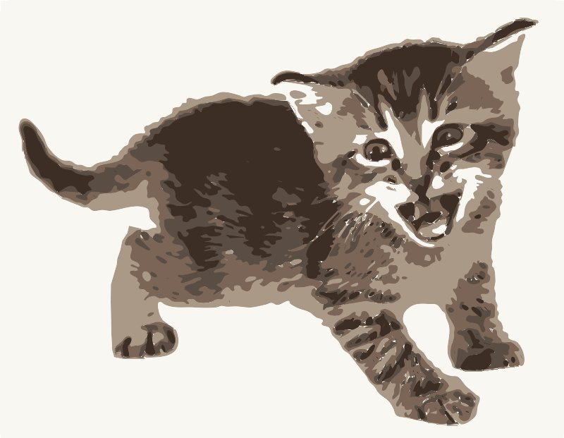 Stencil of Kitten Roar
