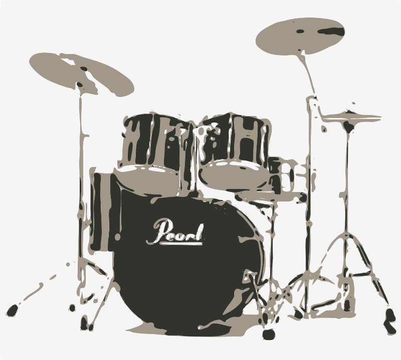 Stencil of Drum Kit