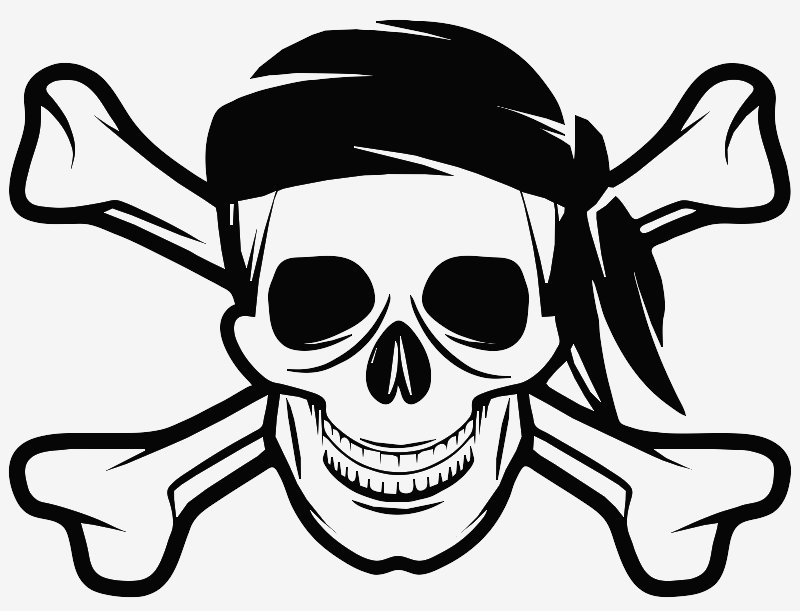 Stencil of Jolly Roger