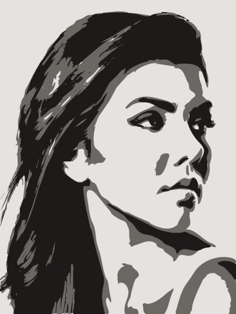 Stencil of Kourtney Kardashian