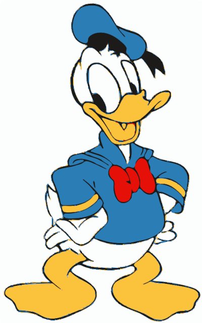 Stencil of Donald Duck