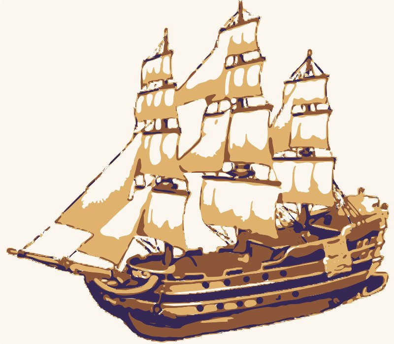 Stencil of Sailing Ship