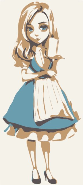 Stencil of Alice in Wonderland