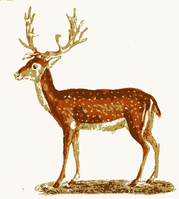 Stencil of Red-Tail Deer