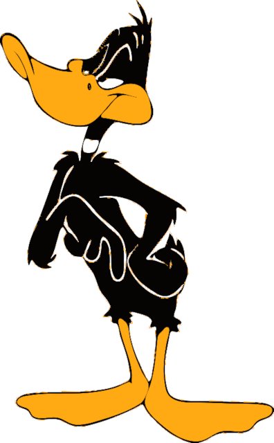 Stencil of Daffy Duck
