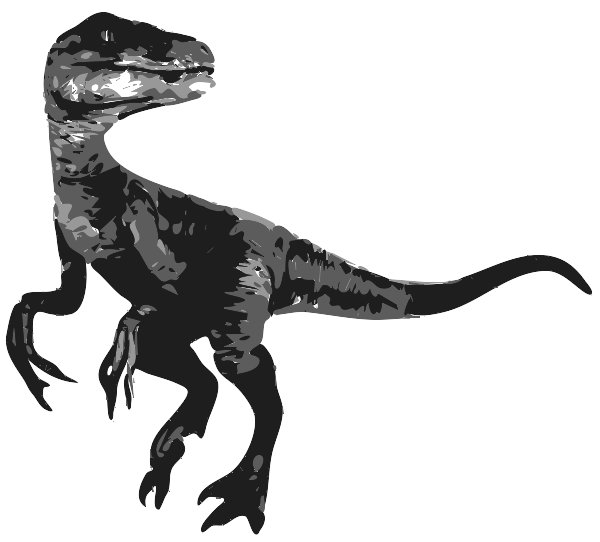 Stencil of Velociraptor