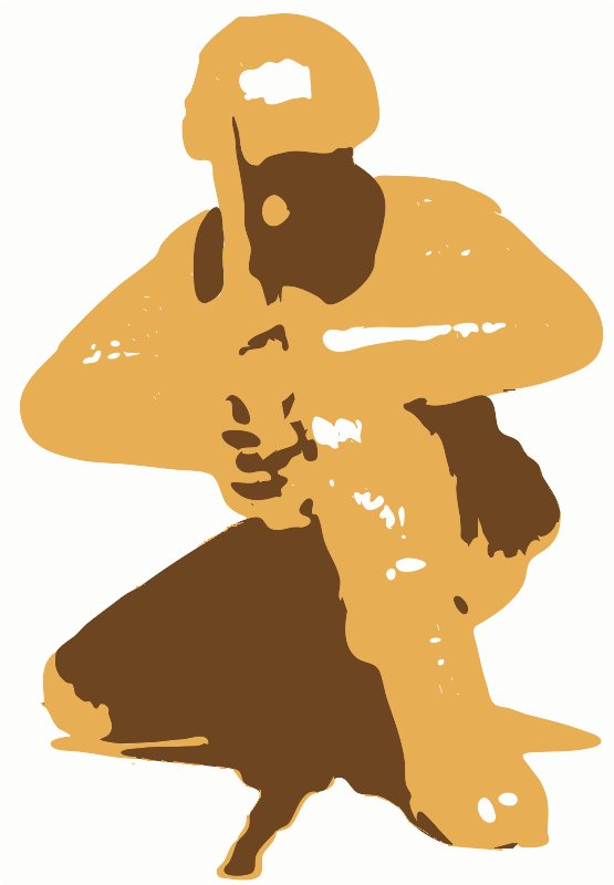 Stencil of Infantry Crouching