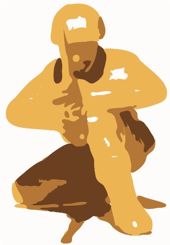 Stencil of Infantry Crouching