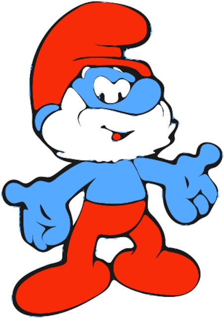 Stencil of Papa Smurf