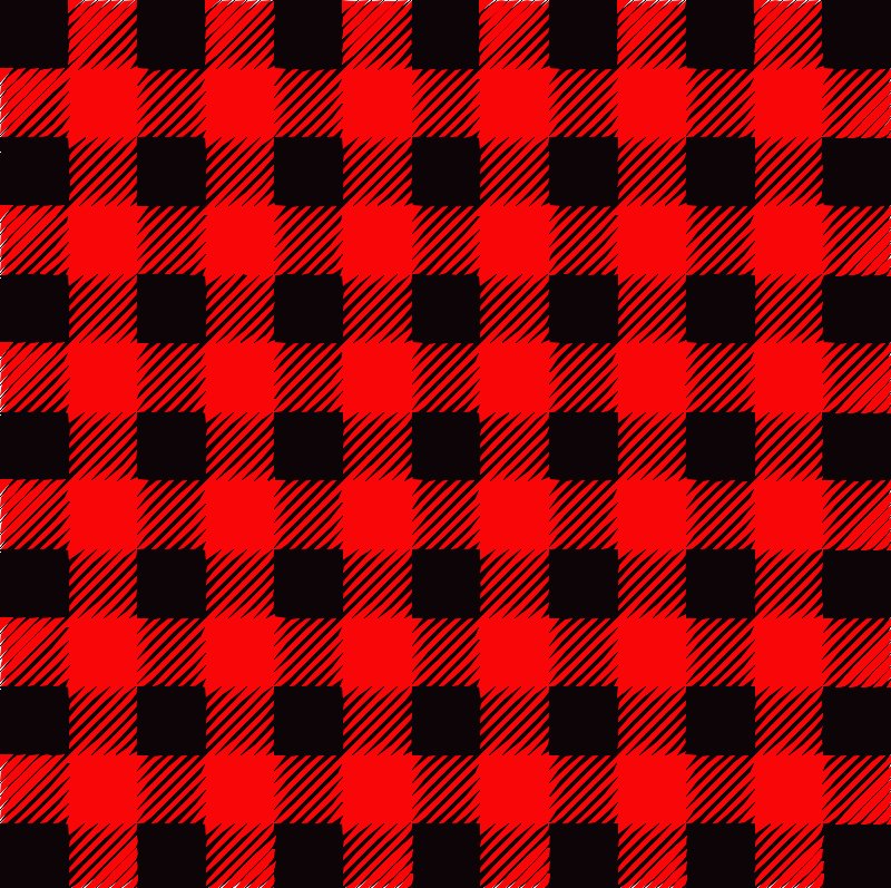 Stencil of Red Plaid