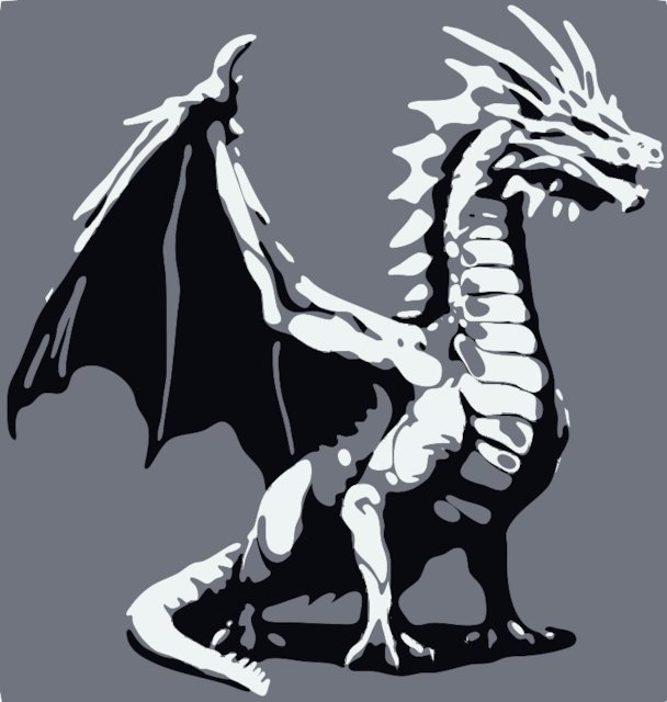 Stencil of Ridgeback Dragon