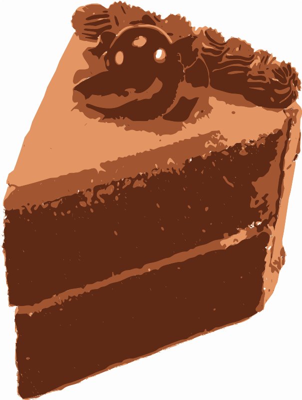 Stencil of Chocolate Cake