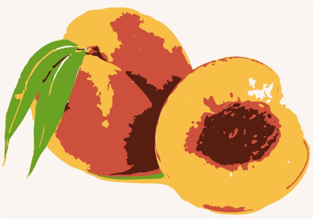 Stencil of Peaches