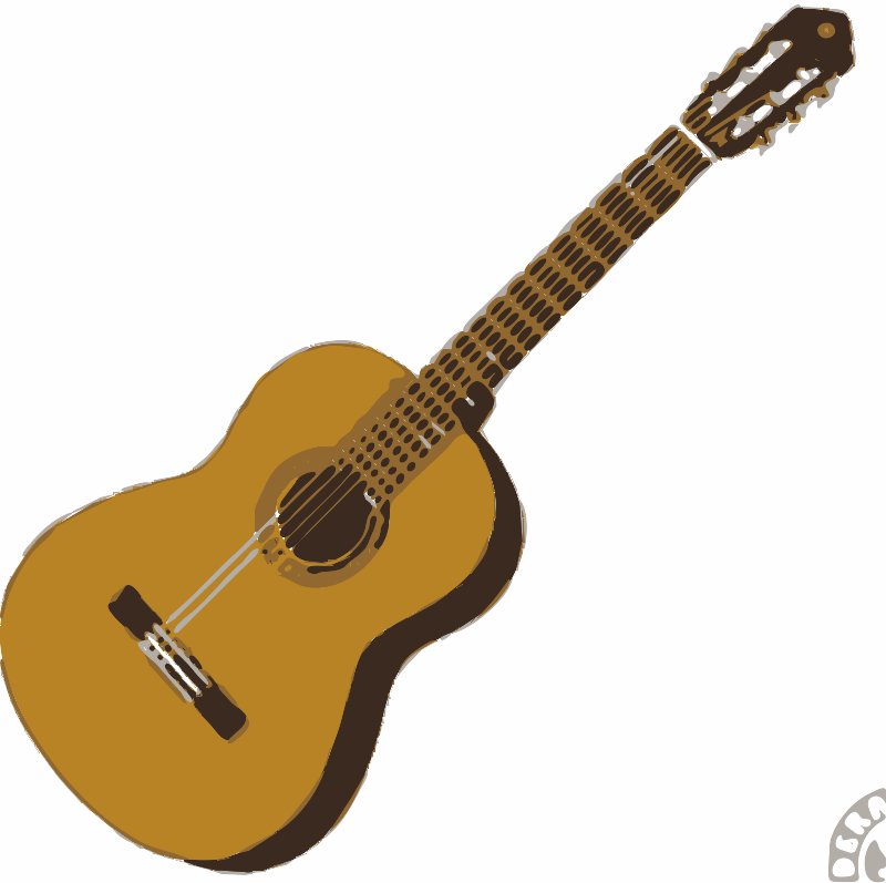 Stencil of Classical Guitar