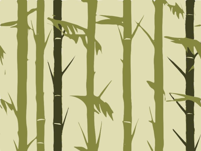 Stencil of Bamboo