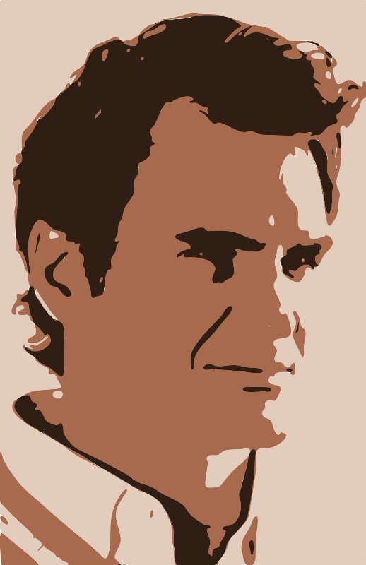 Stencil of Roger Federer