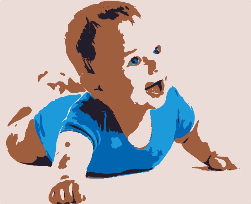 Stencil of Baby Blue Eyes