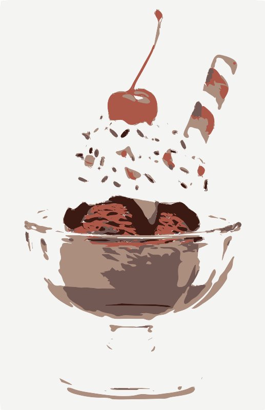 Stencil of Ice Cream Sundae