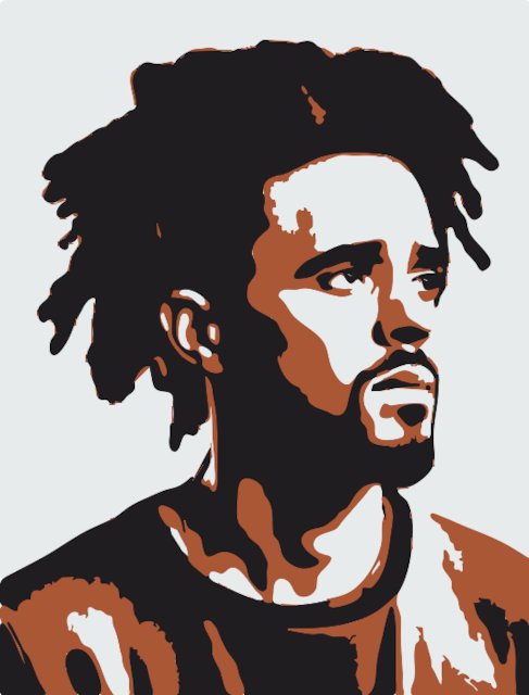 Stencil of J Cole