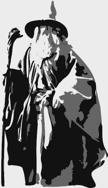 Stencil of Standing Gandalf