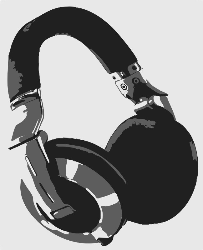 Stencil of Headphones