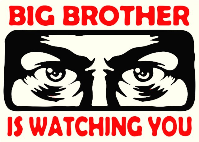 Stencil of Big Brother