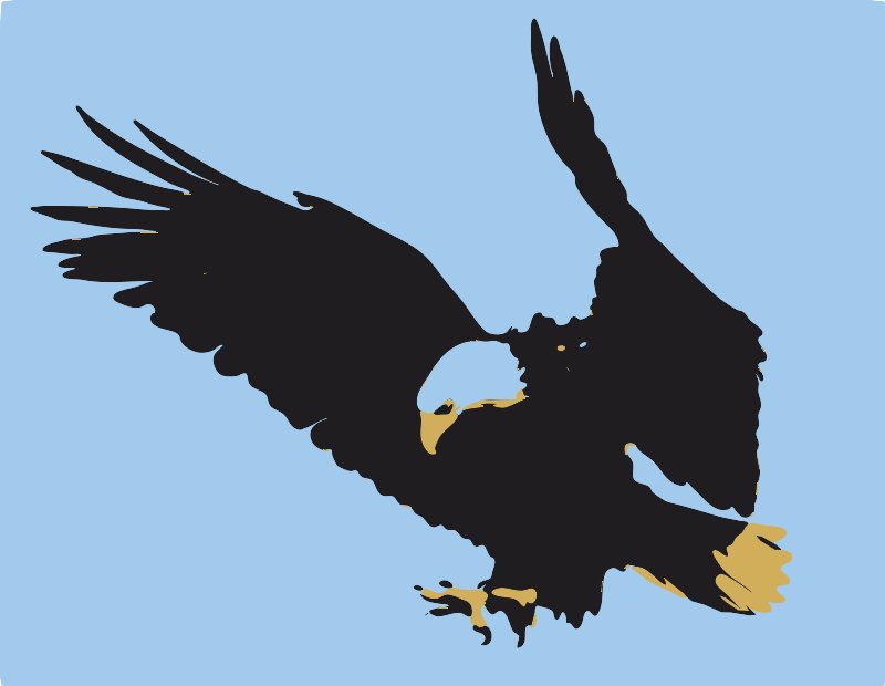 Stencil of Bald Eagle