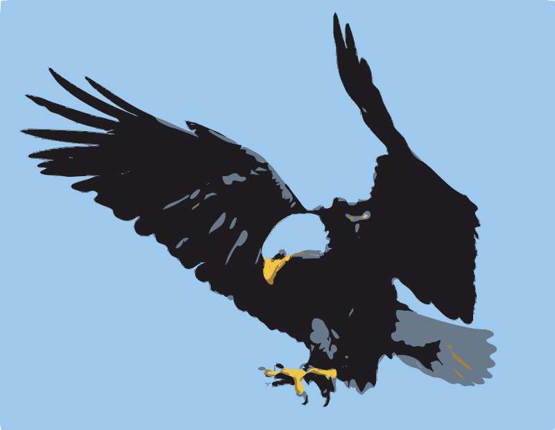 Stencil of Bald Eagle