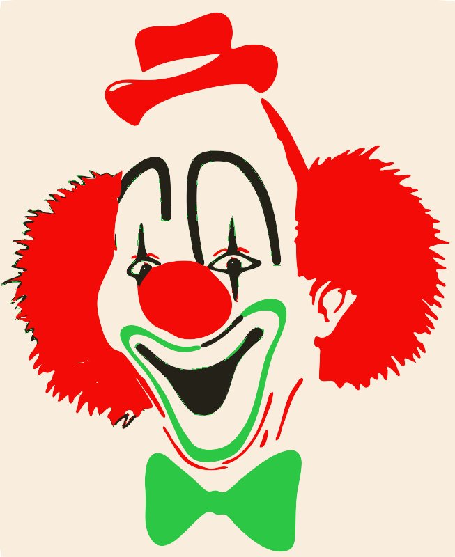 Stencil of Clown