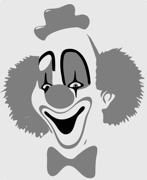 Stencil of Clown