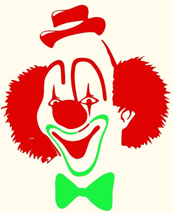 Stencil of Clown