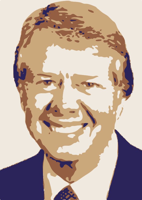 Stencil of Jimmy Carter