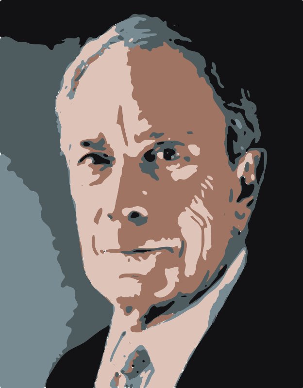 Stencil of Michael Bloomberg