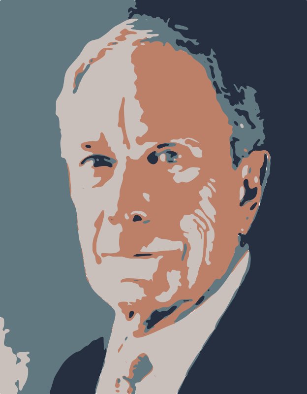 Stencil of Michael Bloomberg