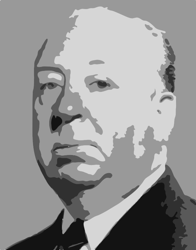 Stencil of Alfred Hitchcock