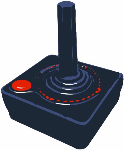 Stencil of Atari Joystick