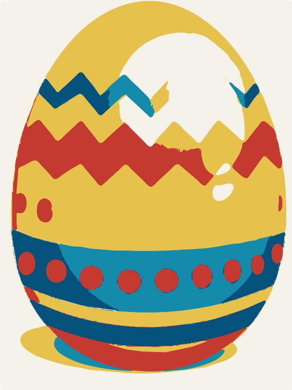 Stencil of Easter Egg