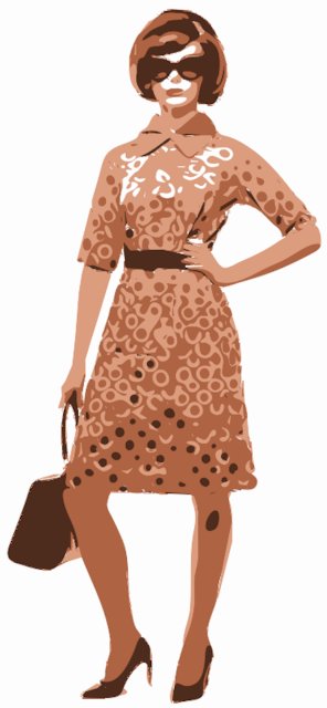 Stencil of 60s Fashion