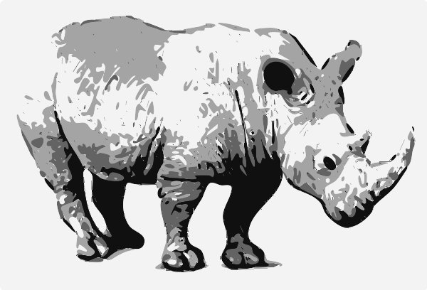 Stencil of Rhinocerous