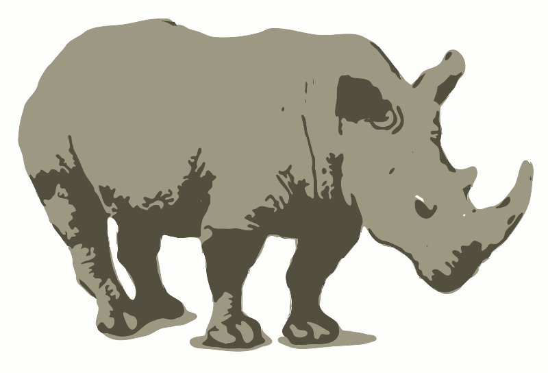 Stencil of Rhinocerous