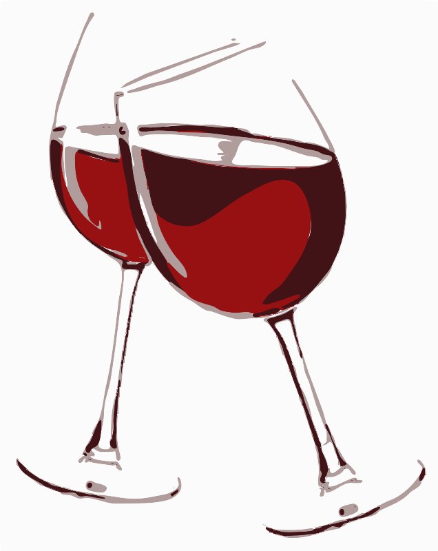 Stencil of Red Wine