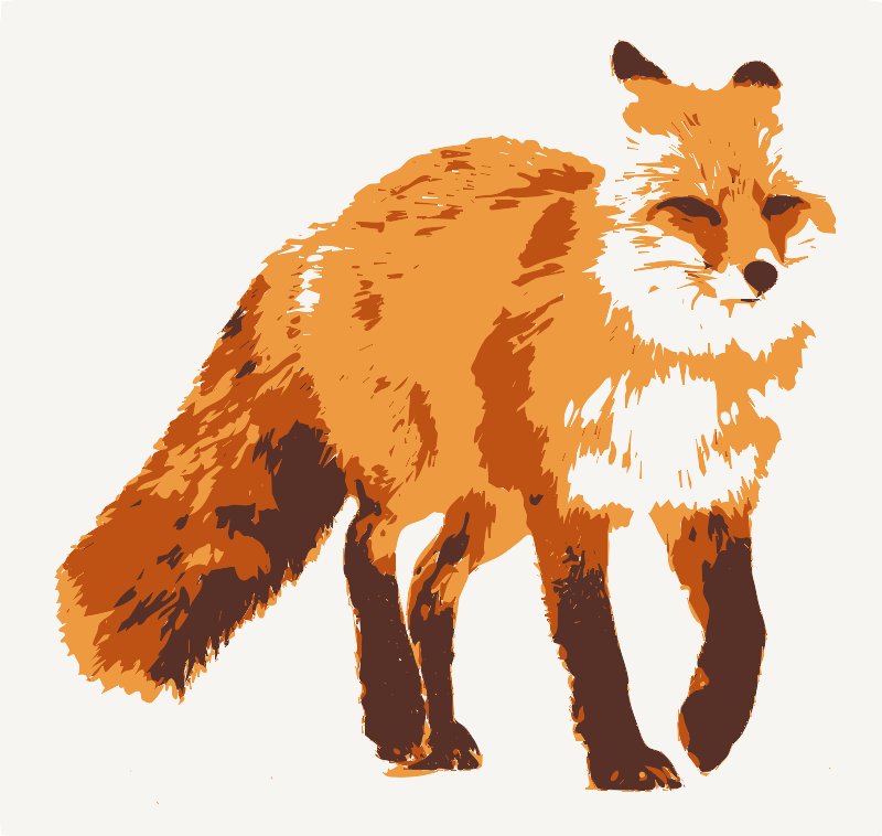 Stencil of Red Fox