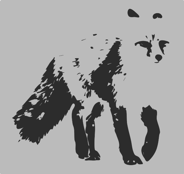 Stencil of Red Fox
