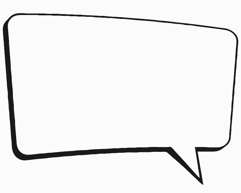 Stencil of Speech Bubble Right