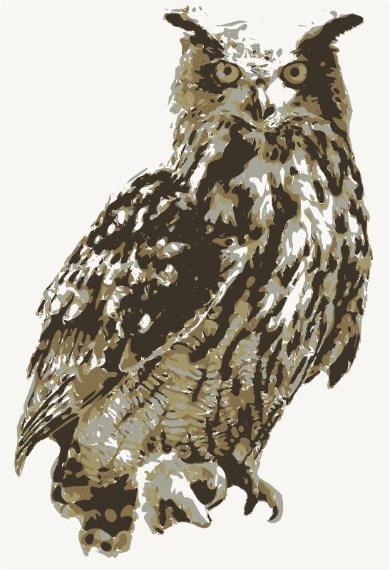 Stencil of Horned Owl