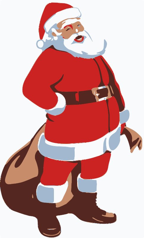 Stencil of Santa Claus