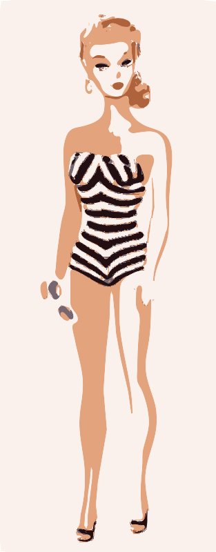 Stencil of Barbie Doll