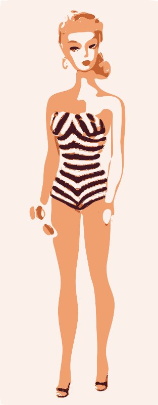 Stencil of Barbie Doll